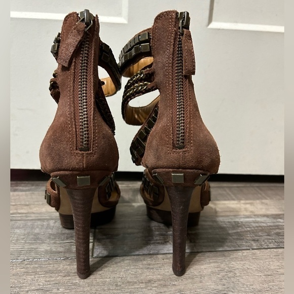 Nine West vintage America Collection gladiator ankle zip High Stiletto Heels - Picture 6 of 13